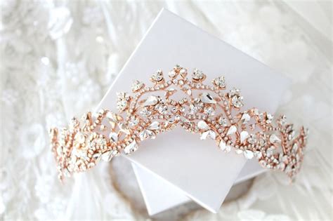 Handcrafted Rose Gold Bridal Tiara Crown I Created Using Vintage Tooled