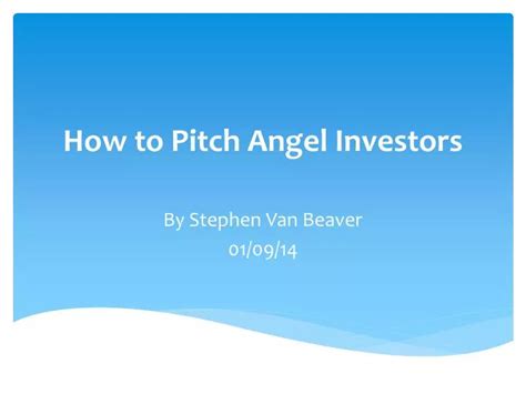 Ppt How To Pitch Angel Investors Powerpoint Presentation Free Download Id1647158