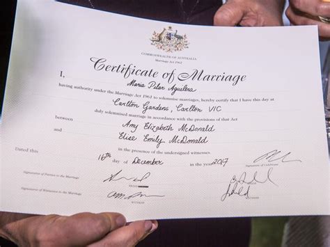 same sex wedding australia melbourne couple first to marry under new laws in victoria daily