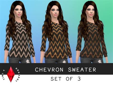 Sims4krampus Chevron Sweater Set Of 3 Sweater Set Chevron Sweater