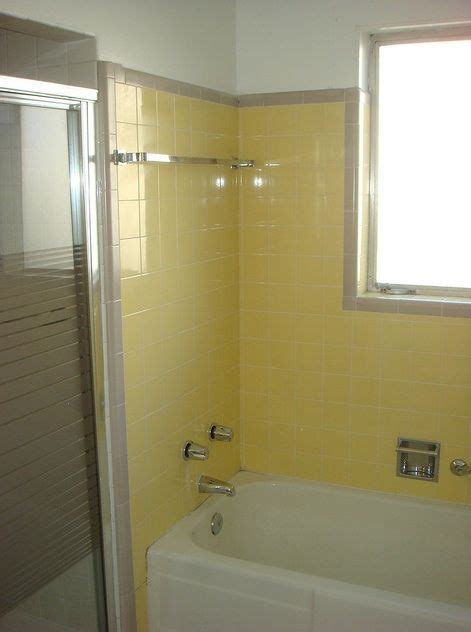 If you would like to have some kind of nice and distinctive bathroom design then you may try to take a look at vintage bathroom wall tile. Vintage Tile Scrapbook: yellow & grey tile bathroom ...