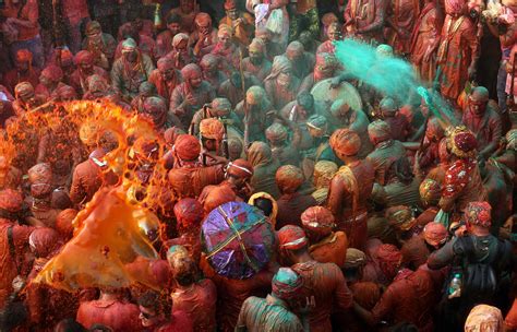 Lathmar Holi Festival Colour And Beating With Sticks In Pictures