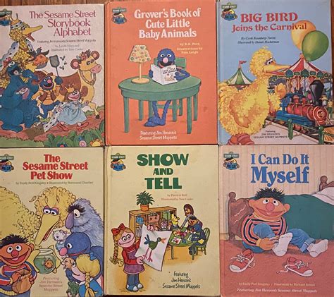 Vintage Sesame Street Book Club Books Large Hardback Set Of 6 Etsy