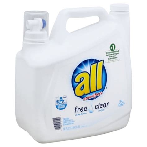 All Liquid Laundry Detergent Free Clear For Sensitive Skin 94 Loads