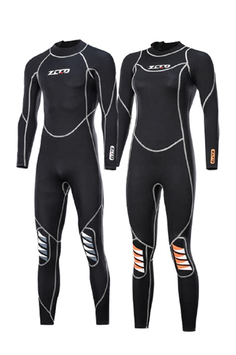 Zcco Adults 3mm Front Zip Full Body Plus Size Diving Wetsuit Free