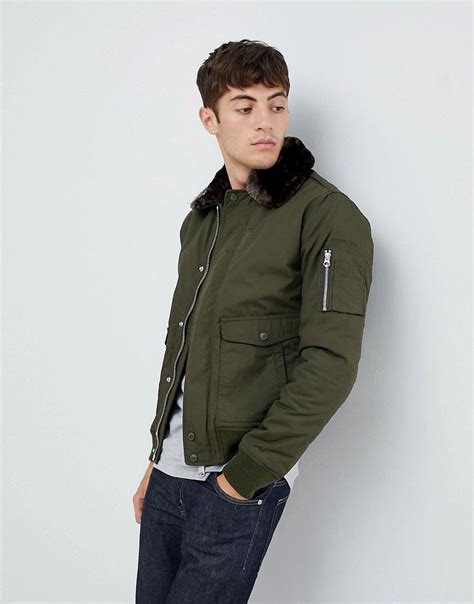 Shop over 1,100 top high collar jackets for men and earn cash back all in one place. SCHOTT AIR BOMBER JACKET WITH DETACHABLE FAUX FUR COLLAR ...