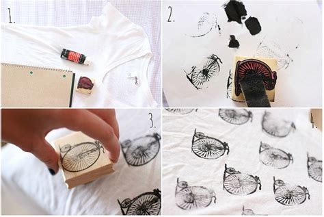 The diy stencil will protect the surrounding areas. Make Your Own Stamp Print T-shirt Design - AllDayChic