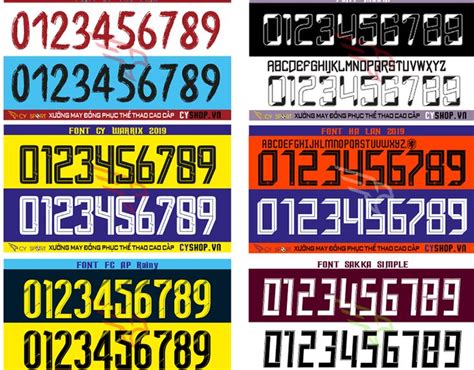 Font Number Kit Soccer Version 2 Cyshopvn On Behance Jersey Font
