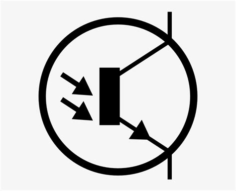 Free Vector Electronic Phototransistor Npn Circuit Transistor Symbol