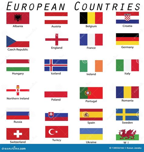Flags Of European Countries With Names