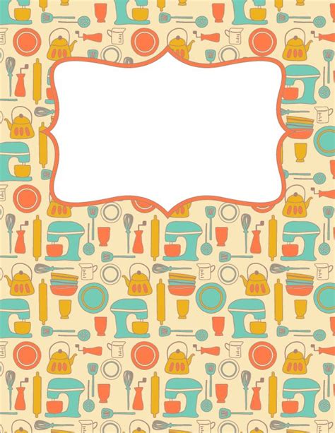 Cookbook Covers Printable Free