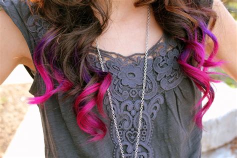 Brown Hair With Pink And Purple Ends I Would Love To