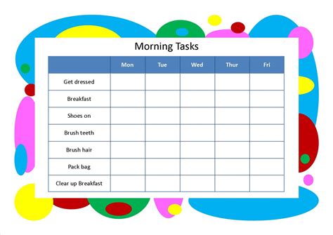 Reward Charts Templates Activity Shelter