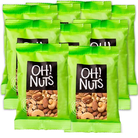 Roasted Unsalted Mixed Nuts Snack Pack 12 Ct Box • Oh Nuts®
