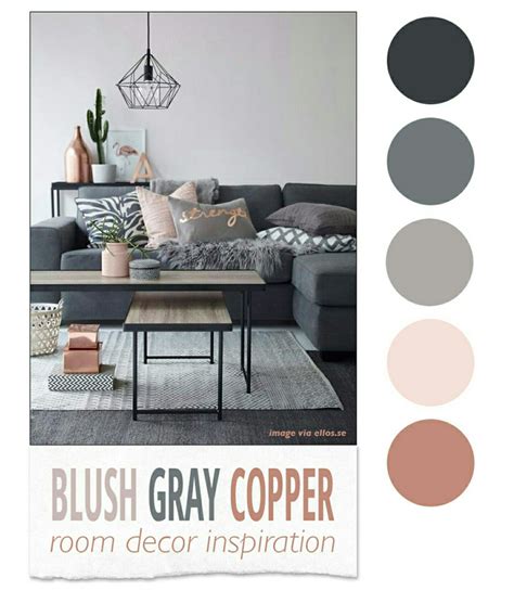 Rose Gold Black White And Grey Living Room Inspiration Living Room