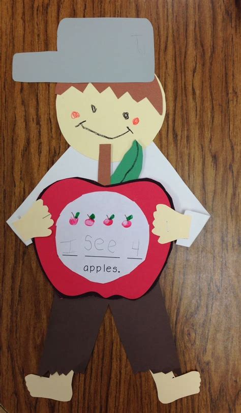 A Spoonful Of Learning Apple Week Johnny Appleseed Craft