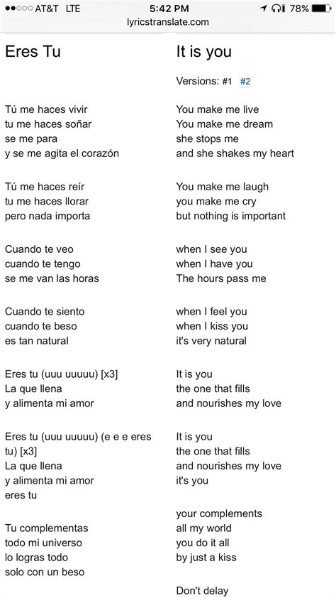 Canciones En Ingles Y Español Letra Cortas