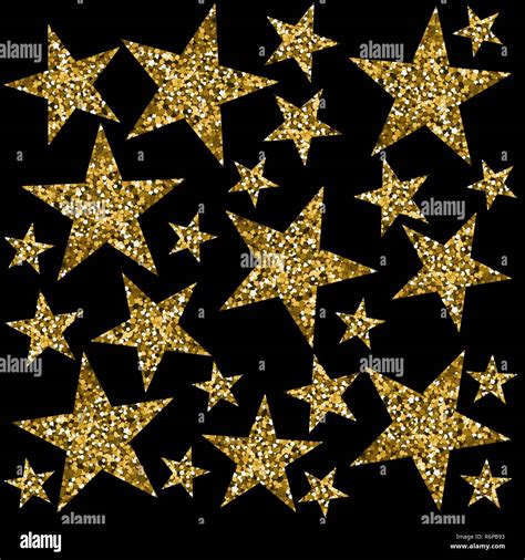 Gold Stars Black Background Stock Photos And Gold Stars Black Background