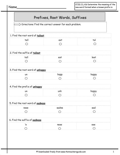 16 Best Images Of Prefixes And Suffixes Worksheets 2nd Grade Suffix