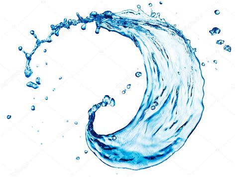 Blue Water Splash Isolated — Stock Photo © Irochka 5146321