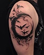 High Voltage Tattoo on Instagram: “Goth’d out crescent moon and bats by ...