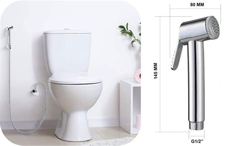 Cossimo Hexa Abs Toilet Jet Spray Health Faucet With 1 M Flexible Hose