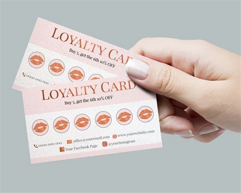 Makeup Artist Loyalty Card Personalized Rose Gold Loyalty Etsy