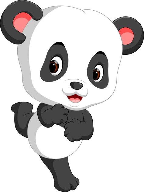 Cute Baby Panda Cartoon 12850336 Vector Art At Vecteezy