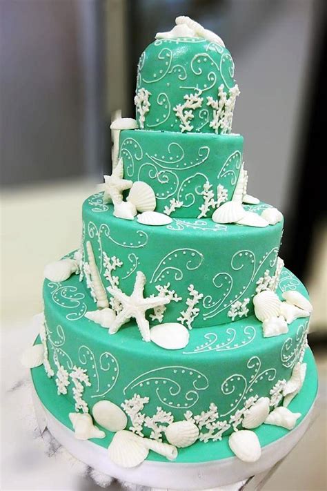 Tiffany Blue Wedding Cake Decorated Cake By Estro Cakesdecor