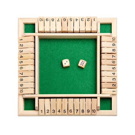 Buy Tiktoky Shut The Box Dice Game Wooden 4 Player Mathematic