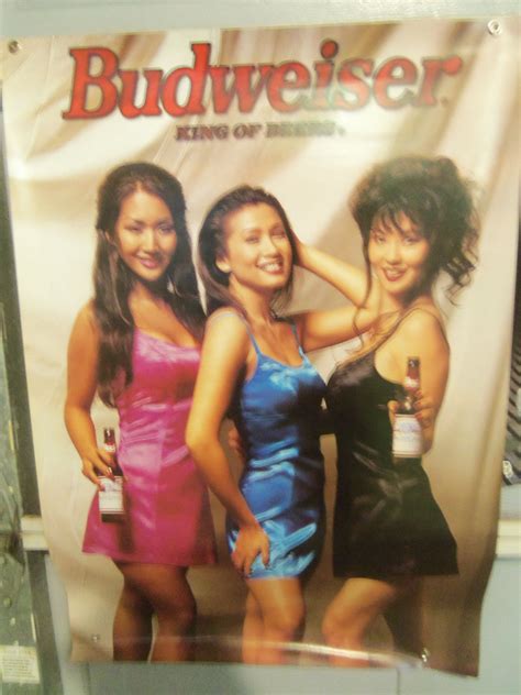 Budweiser 3 Asian Girls Poster Antique Price Guide Details Page