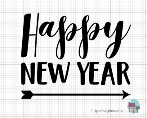 Happy New Year SVG Free Cut Files ⋆ SVG House