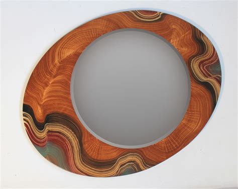 Asymmetric Brown Sage Mirror By Grant Noren Wood Mirror Artful Home