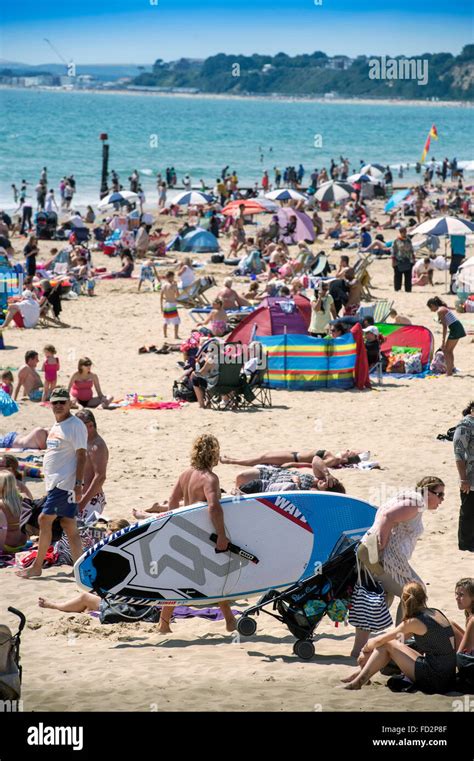 Crowded Bournemouth Beach Hi Res Stock Photography And Images Alamy