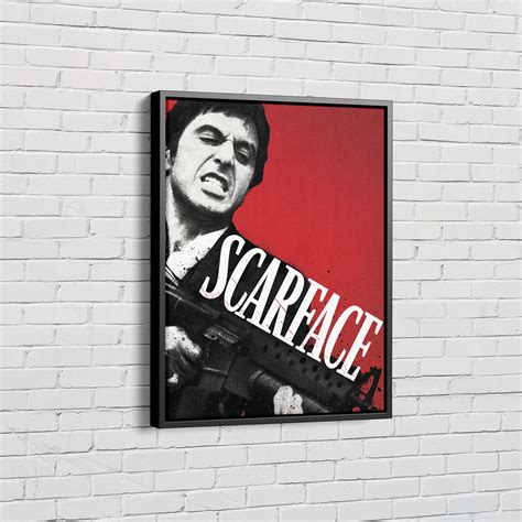 Scarface Movie Poster Canvas Wall Art Home Decor Framed Art Etsy Uk