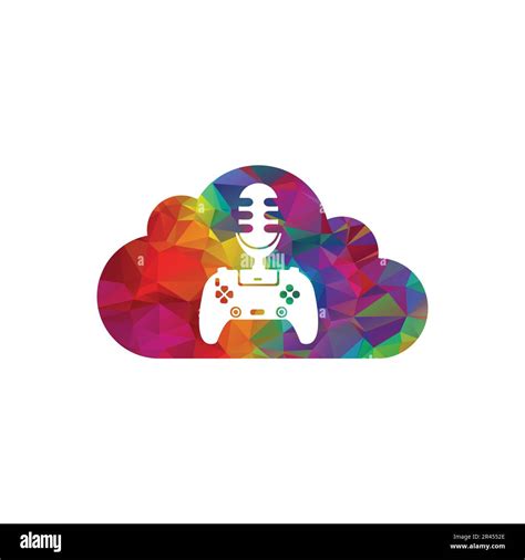 Cloud Gaming Vector Logo Design Video Game And Cloud Icon Logo Design