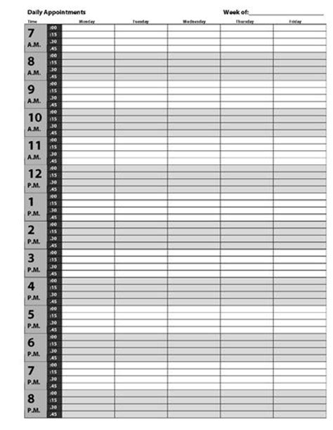 printable appointment book template appointment calendar