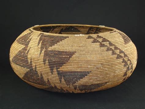 A Very Large And Rare Pomo Treasure Basket Circa 1840 Diameter 25in