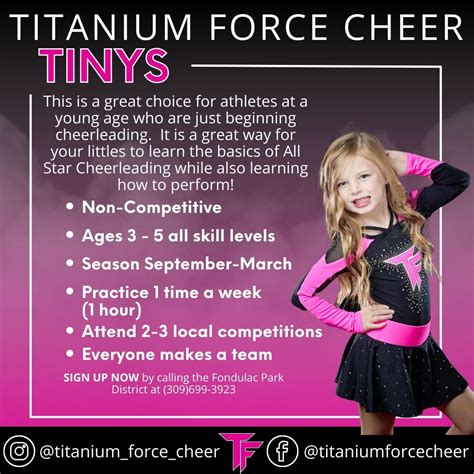 Tryout Registration Titanium Force Cheer