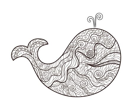 Ocean Zentangle Adult Coloring Pages