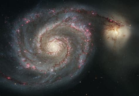 Spiral Galaxy Ngc 5194 And Ngc 5195 Photograph By Nasa Fine Art America