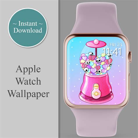 Cute Goth Gumball Iwatch Wallpaper Halloween Apple Face Spooky Etsy