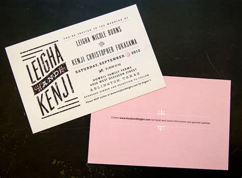 Shown in black ink with a mocha invitation wrapper and an earth liner. Leigha + Kenji's Rustic Modern Wedding Invitations