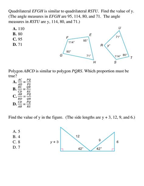 Homework #10 (due tuesday september 14 ). Geometry Quiz 7.1-7.3 - K Ekhoff | Library | Formative