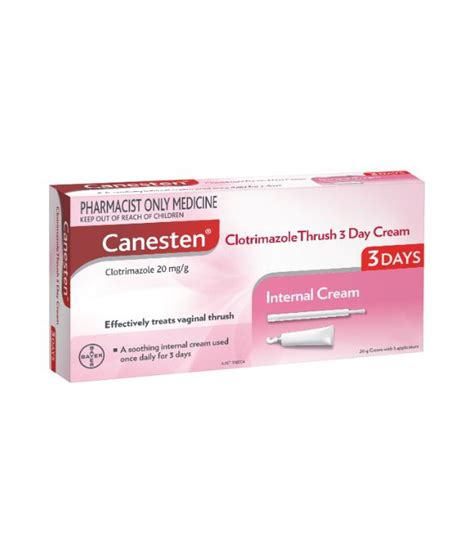 Canesten 3 Day Thrush Treatment Soothing Cream 20g Pharm Only Med