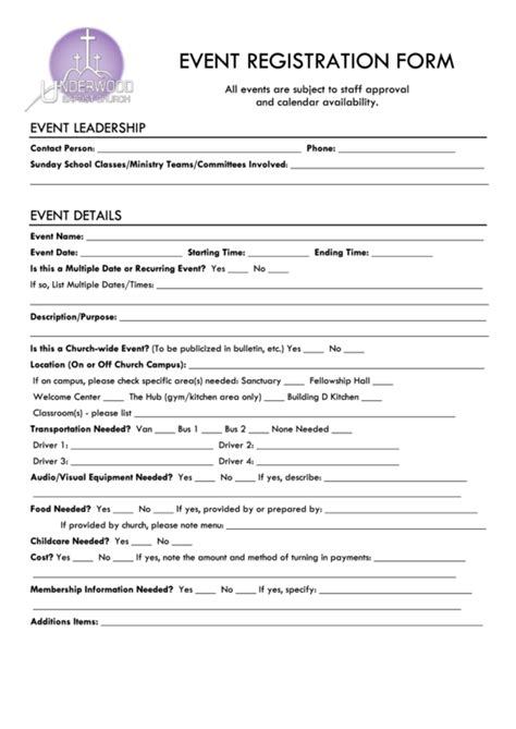 Top Event Registration Form Templates Free To Download In Pdf Format