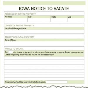 Serving the texas notice to vacate. Iowa Notice to Vacate