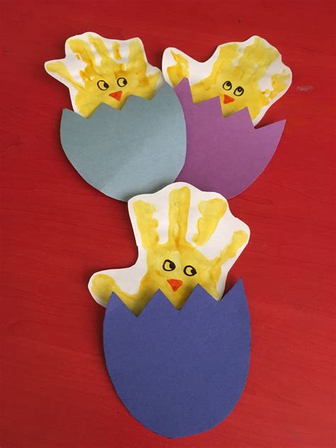 Handprint Chicks Manualidades Preescolar Proyectos De Arte Para