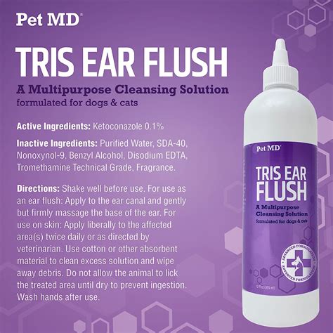 Buy Pet Md Veterinary Tris Flush Cat And Dog Ear Cleaner Dog Ear Flush