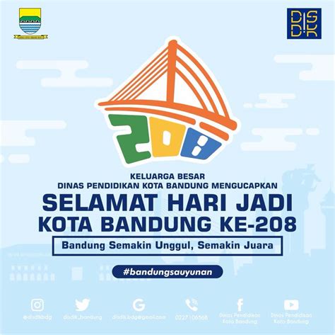Selamat Hari Jadi Kota Dinas Pendidikan Kota Bandung Facebook